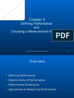 Defining Performance and Choosing A Measurement Approach