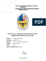 Páctica N°1: Trabajo de Investigación Sobre Impuestos Nacionales