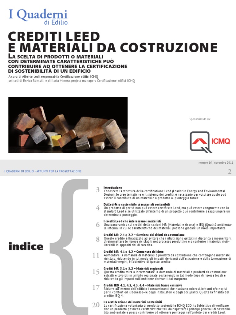 Leed e Materiali Da Costruzione | PDF