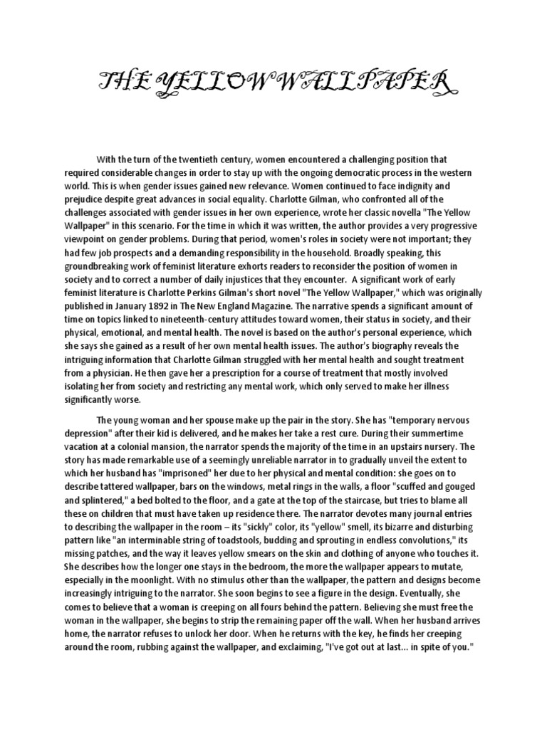 THE YELLOW WALLPAPER STUDY GUIDE PDF intelligence overview