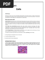 Cells Assignment