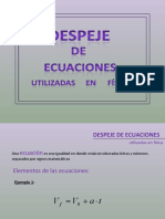 Despejar Ecuaciones