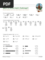 Activity 1 - Whole Numbers