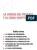 Unidad del paciente hospitalario: mobiliario, materiales y técnicas de cama