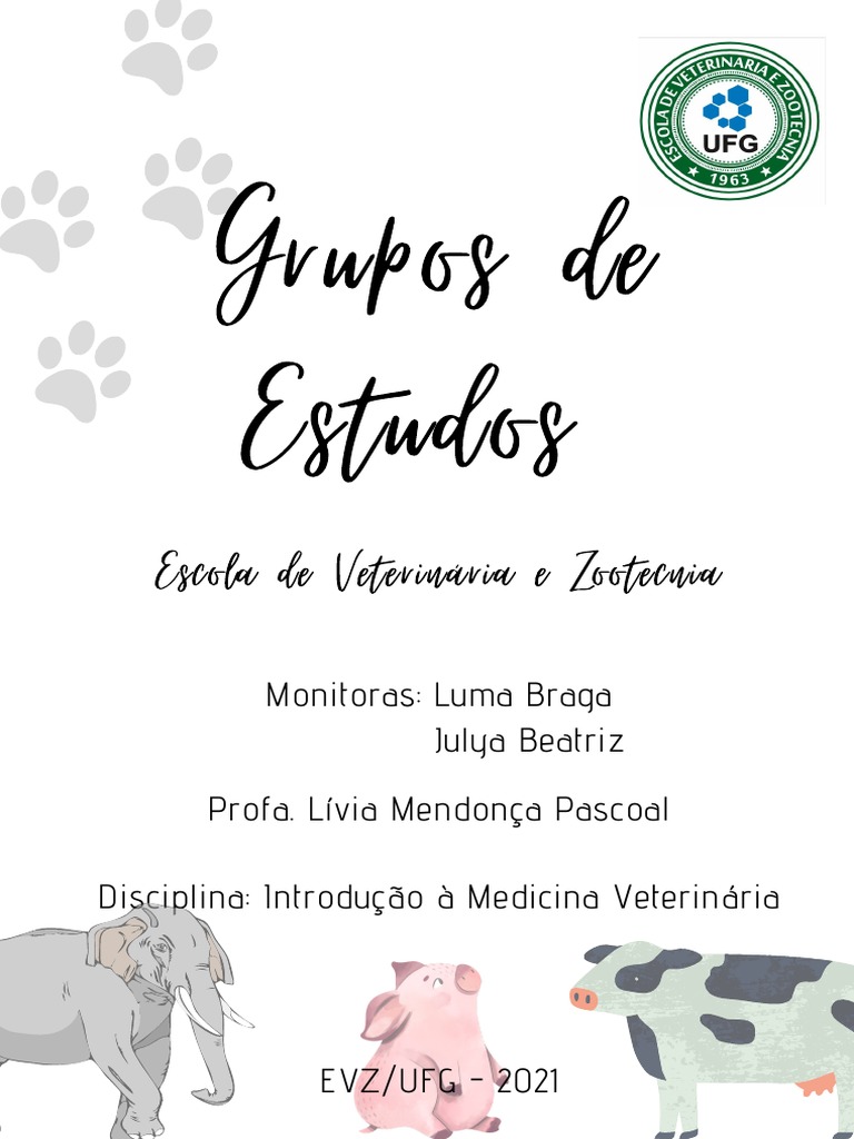 Ebook - Grupos de Estudo - Evzufg | PDF | Medicina Veterinária | Remédio