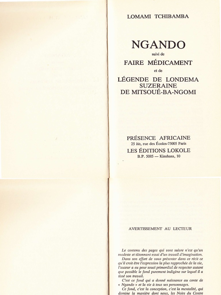 Ngando : Mythes et Réalités Africaines | PDF | Métaphysique | Sciences ...
