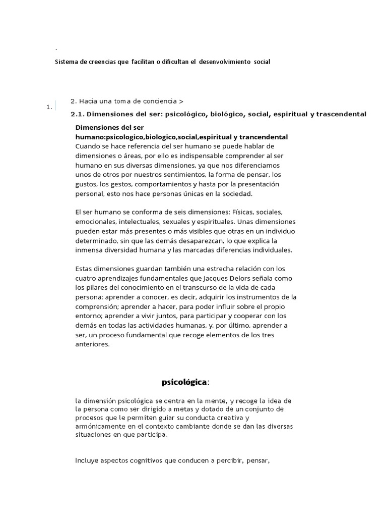 Desarrollo Humano Esquema | PDF