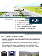 Curso: Pavimentos Profesoro: Tema: Materiales Bituminosos: Integrantes