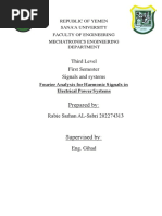 Fourier Analysis For Harmonic Signals in Electrica-1