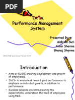 Tata Performance Management System: Presented By: Mahima Suri Aman Sharma Bhanuj Sharma