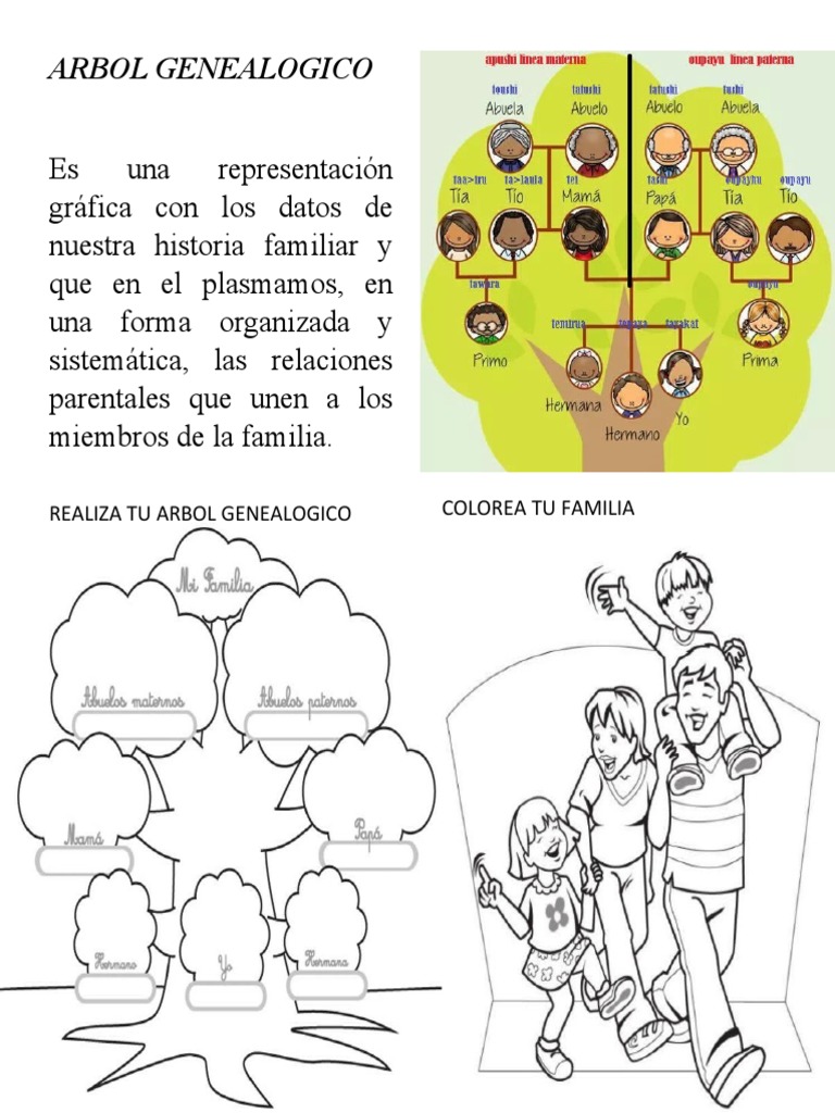Crea y Colorea tu Árbol Genealógico | PDF