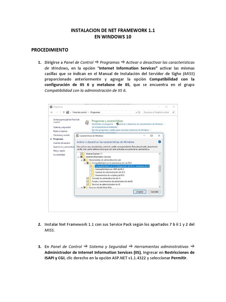 Instalacion de net framework 1 1 pdf computadoras tecnolog a e