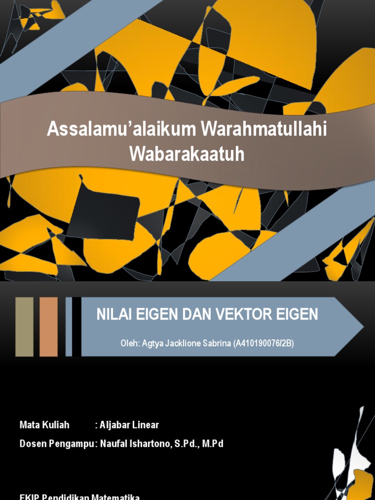 Nilai dan Vektor Eigen Matriks 3x3 | PDF | Metode & Bahan Ajar