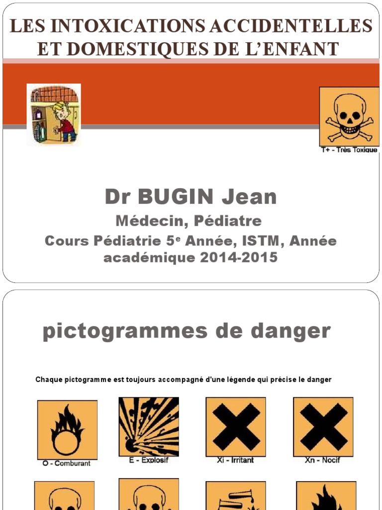 Les Intoxications Accidentelles Et Domestiques de L'Enfant: DR Bugin Jean, PDF, Toxicologie