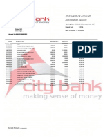 City Bank Statement