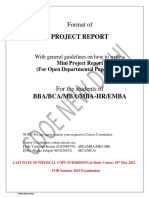 Project Report: Format of