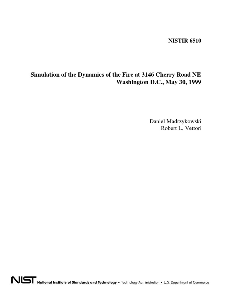 NIST Fire Dynamics Simulation Report | PDF | Computational Fluid ...