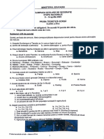 Olimpiada Nationala de Geografie Clasa A XII A Subiect Proba Teoretica Scrisa 1