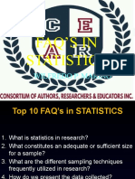 2FAQ in STATISTICS. September 2 2018