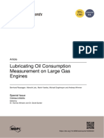 Medición del consumo de aceite lubricante en grandes motores de gas