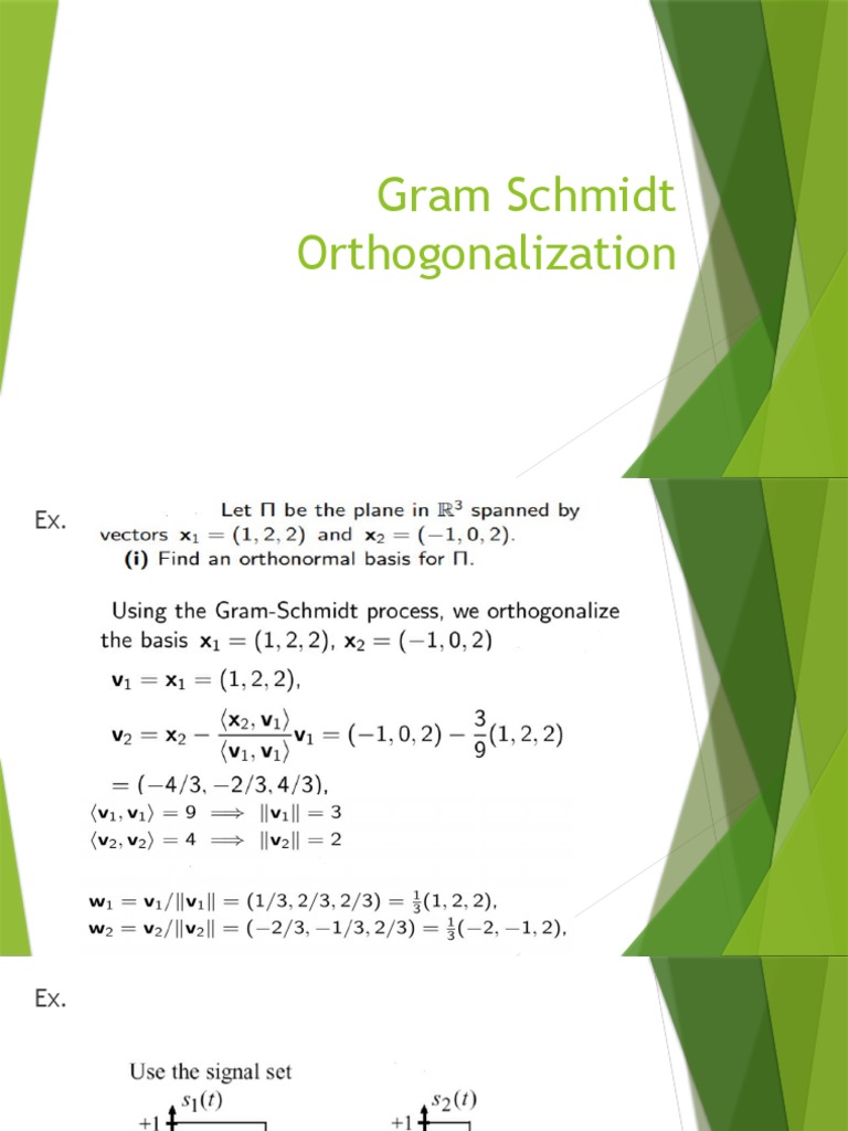 Gram schmidt orthogonalization pdf