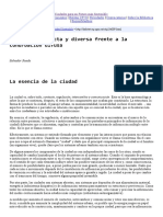 La Ciudad Compacta y Diversa Frente A La Conurbación Difusa