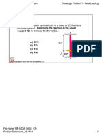 A Force (F) Is Applied Symmetrically To A Collar at (C) Fixed To A Prismatic Column. Determine The Reaction at The Upper