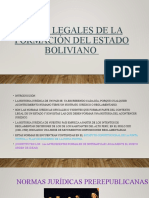 Bases Legales de La Formación Del Estado Boliviano