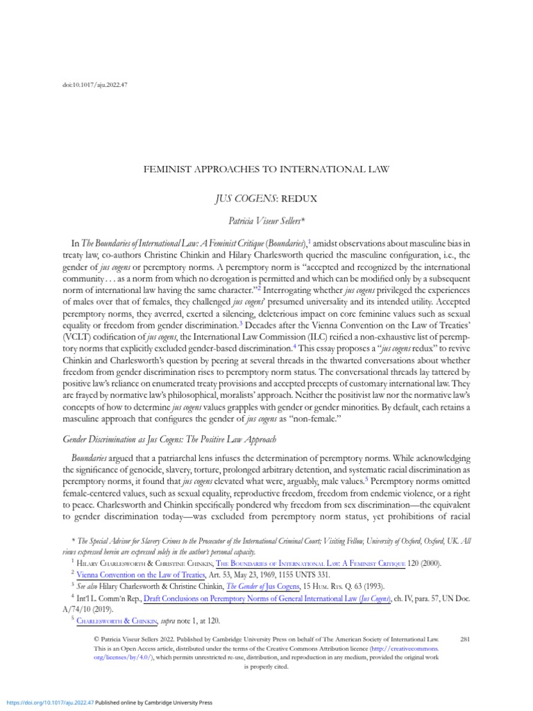 Jus Cogens Redux PDF International Law Convention On The