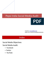 Pepsi India Social Media Audit