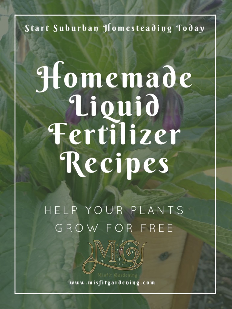 Liquid Fertilizer Recipes PDF Manure Compost