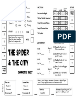 Spider and City Character Sheet
