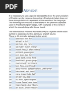 Phonetic Alphabet (Fonetik Alfabe)