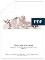 Livro de Resumos: Encontro Virtual Do Grupo Arthromint 2022 4 Edição