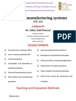 Advanced Manufacturing Systems: Dr. Sabry Said Youssef