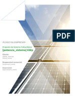 Proposta Sistema Fotovoltaico kWp Cliente Empresa