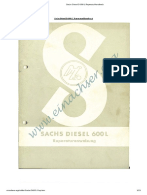 Original Sachs Diesel 600 L Ersatzteile-Liste – Carpartsoasesued Ersatzteile