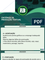 Critérios de Produção Textual