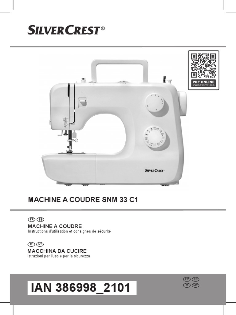 Mode d'emploi Machine à Coudre SNM 33 C1 | PDF | Les textiles | Couture