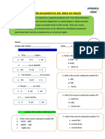 Evaluación Diagnóstica Del Área de Inglés