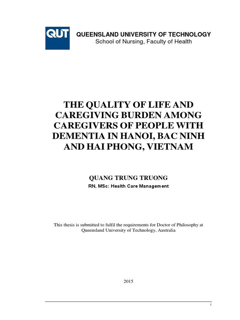 THE Quality OF Life AND Caregiving Burden Among Caregivers OF People ...