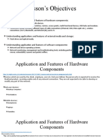 Hardware and Software Components Lesson Objectives