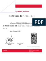 Certificado de Participação: Certificamos Que EMANUEL DA SILVA LUCAS Participou Do Curso de LEI GERAL