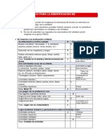 Lista de Cotejo para La Identificación De: Indicaciones