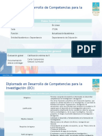 Diplomado en Desarrollo de Competencias para La Investigación (DCI)