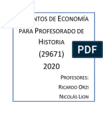 Lementos de Conomía para Rofesorado de Istoria: E E P H (29671) 2020