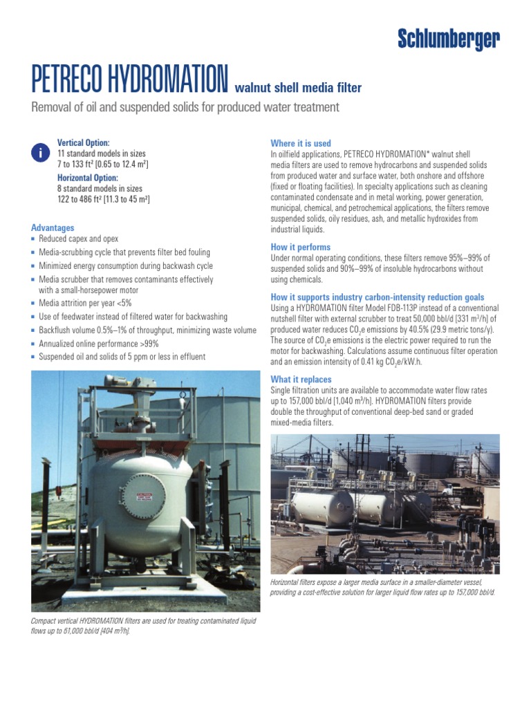 Petreco Hydromation: Removal of Oil and Suspended Solids For Produced ...