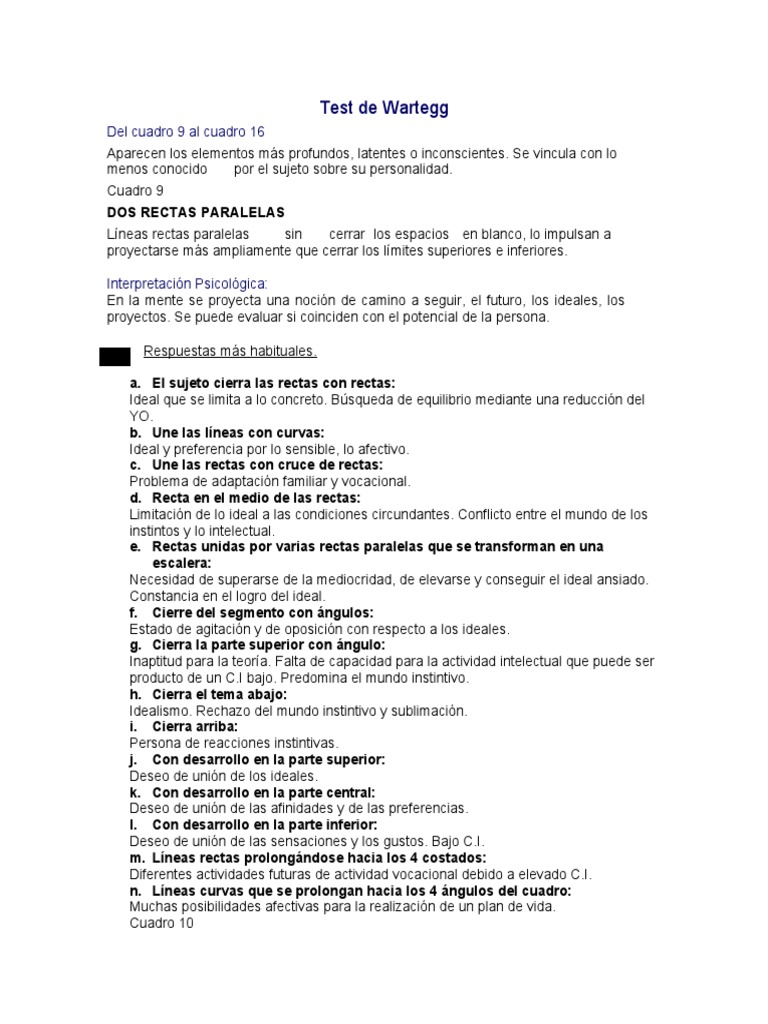 Test de Wartegg | PDF | Invasión | Dibujo