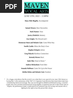 Recital Program