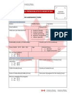 Canada: Immigration Assessment Form